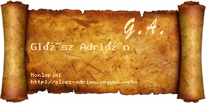 Glósz Adrián névjegykártya